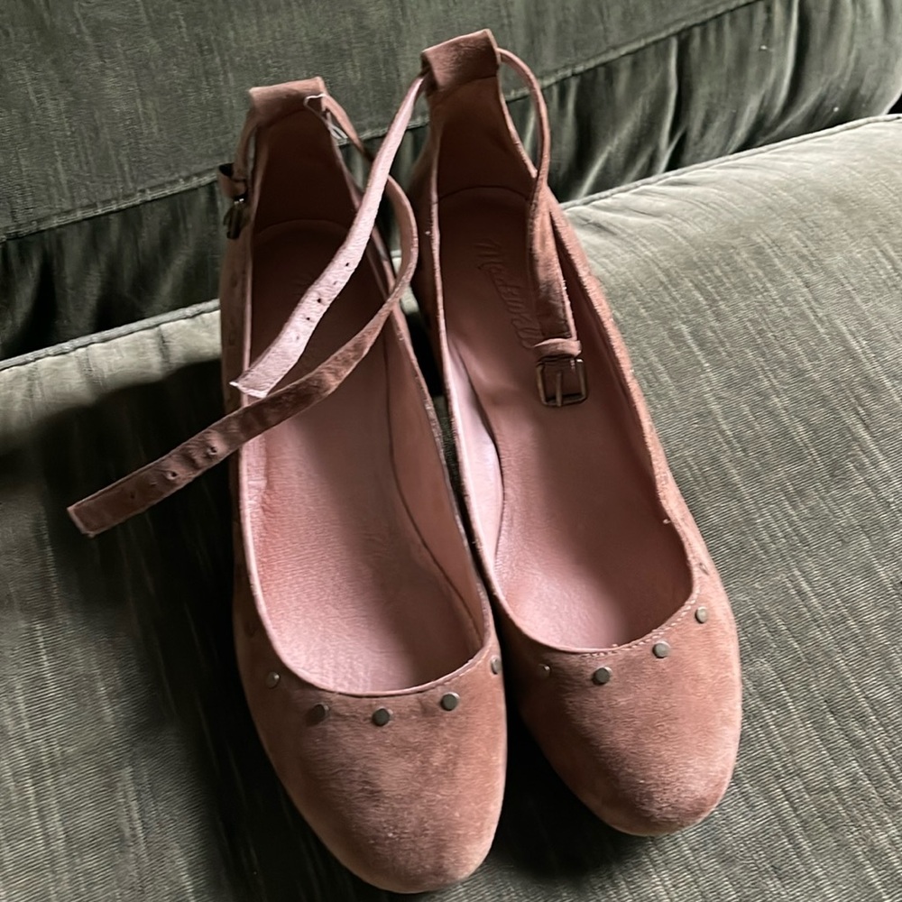 Madewell Inez Studded Ankle Straps Pumps Heels Women‎ shoes US 8